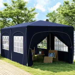 Sale Udendørs Pavillon, UPF50+ Oxford Stof, 597L x 300B x 270H cm, Højdejusterbar op til 270 cm, Egnet til 12-18 Personer, Øgede Stabilitetsfunktioner Telte & Lysthuse