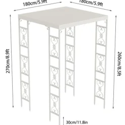 New Udendørs Pavillon, Vandtæt, Nem Montering, Elegant Design Buer, Spalier, Lysthuse Uden Tag