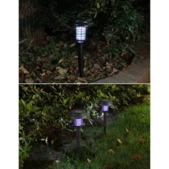 Insektmiddel & Dyreafvisende Middel^Udendørs Solar Mosquito Killer Lampe Elektrisk Bug Zapper Vandtæt Insektfælde Anti Myg Lys Haveplæne Myggefælde