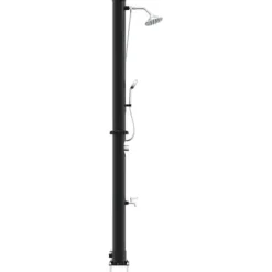 Spa & Udendørsbad^Udendørs solbruser - Slank og praktisk design | Farve: Sort | Højde: 217 cm