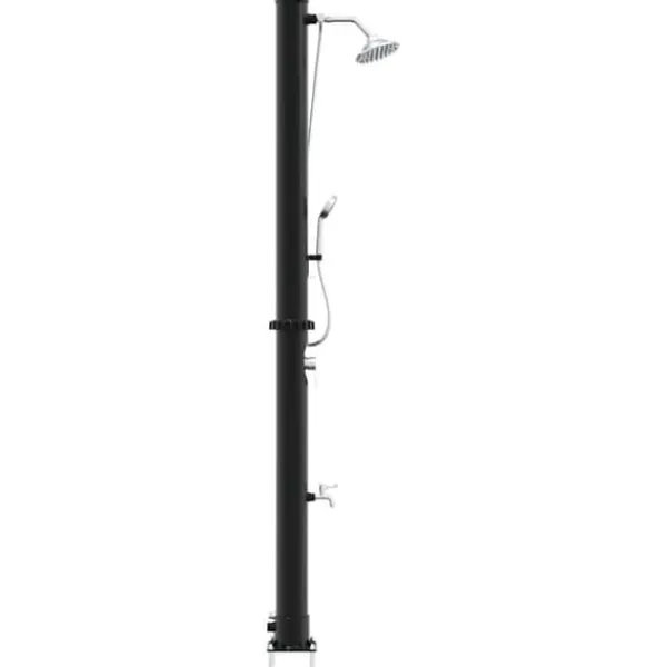 Spa & Udendørsbad^Udendørs solbruser - Slank og praktisk design | Farve: Sort | Højde: 217 cm
