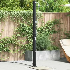 Spa & Udendørsbad^Udendørs solbruser i sort PVC og aluminium - Stilfuld og funktionel | Højde: 217 cm
