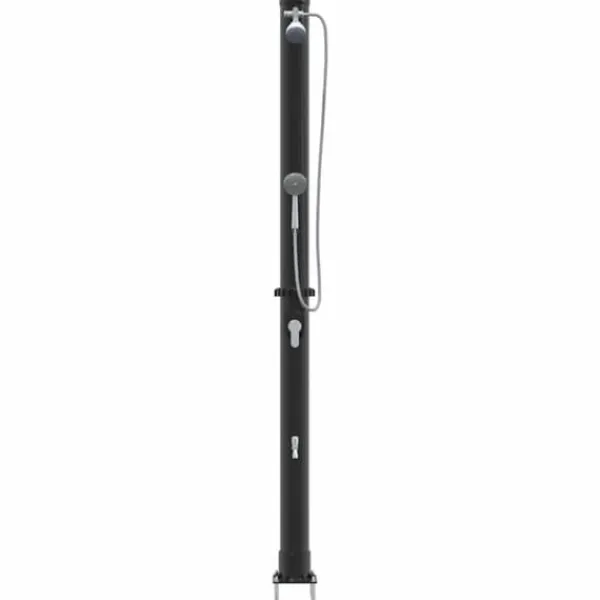 Spa & Udendørsbad^Udendørs solbruser i sort PVC og aluminium - Stilfuld og funktionel | Højde: 217 cm