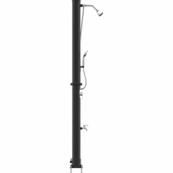 Spa & Udendørsbad^Udendørs solbruser i sort PVC og aluminium - Stilfuld og funktionel | Højde: 217 cm