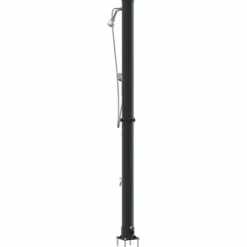 Spa & Udendørsbad^Udendørs solbruser i sort PVC og aluminium - Stilfuld og funktionel | Højde: 217 cm
