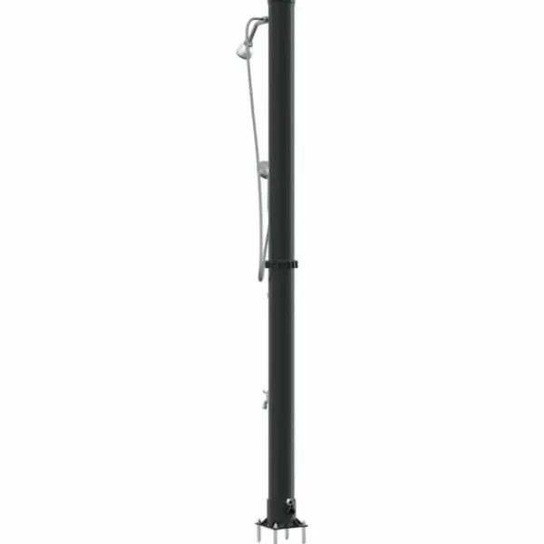 Spa & Udendørsbad^Udendørs solbruser i sort PVC og aluminium - Stilfuld og funktionel | Højde: 217 cm