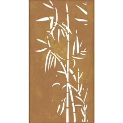 Clearance Udendørs vægdekoration 105x55 cm bambusdesign cortenstål - Havedekoration - Havedekorationer - Home & Living Havedekorationer