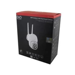 Outlet Udendørskameraer - DIO CONNECTED HOME - Sæt med 2 - Roterende kablet dobbeltbånd - 4MP Sikkerhedsmonitorer & Videokameraer