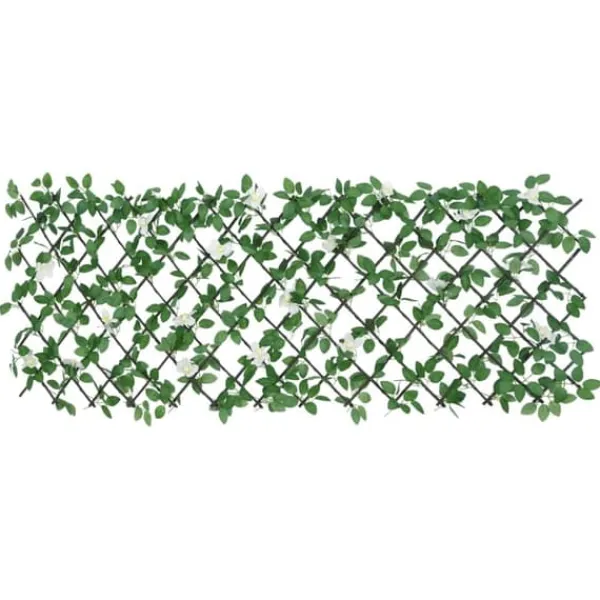 Online Udvideligt espalier med kunstig vedbend - Privatliv & udsmykning | Størrelse: 186x30 cm | Farve: Grøn Buer, Spalier, Lysthuse Uden Tag