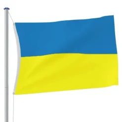 Outlet Ukraine-flag med messingøjer - Slidstærkt polyester | Størrelse: 90x150 cm Flag & Vindposer