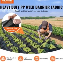 Clearance Ukrudtsdug, 91x9144 cm, Sort, Polypropylen Haveduge