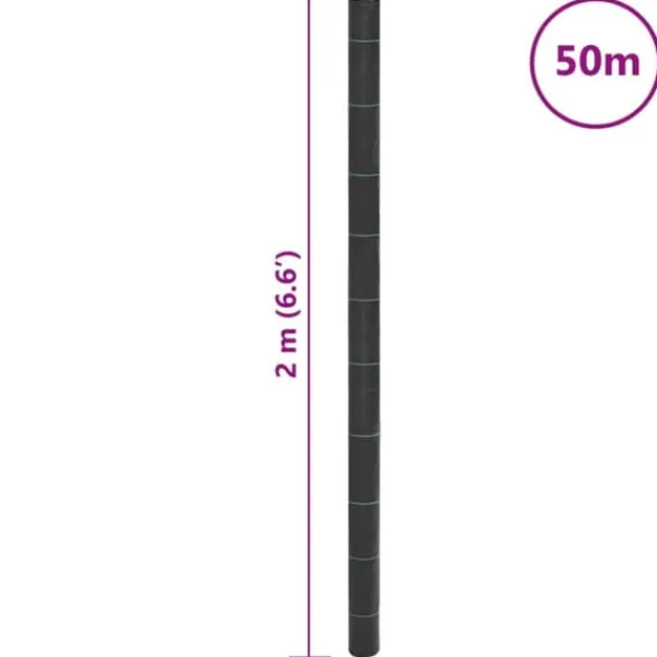 Haveduge^Ukrudtsdug 2x50 m - Effektiv ukrudtskontrol | Farve: Sort