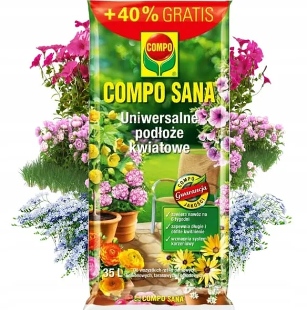 Clearance Universal havejord til blomster 35 l Jord & Sand