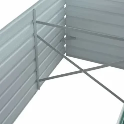 Plantningsbænke^Upphöjd odlingslåda i galvaniserat stål - Trädgårdsbänk | Färg: Grön | Storlek: 320x80x45 cm