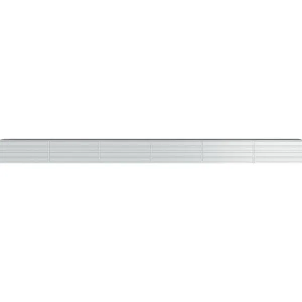 Plantningsbænke^Upphöjd odlingslåda i galvaniserat stål - Trädgårdsbädd | Färg: Silver | Storlek: 600x80x45 cm