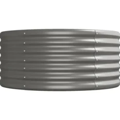 Plantningsbænke^Upphöjd odlingslåda i pulverlackerat stål 224x80x36 cm | Färg: Grå | Storlek: 224x80x36 cm