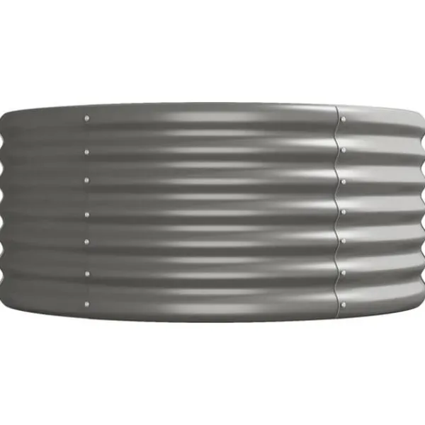 Plantningsbænke^Upphöjd odlingslåda i pulverlackerat stål 224x80x36 cm | Färg: Grå | Storlek: 224x80x36 cm