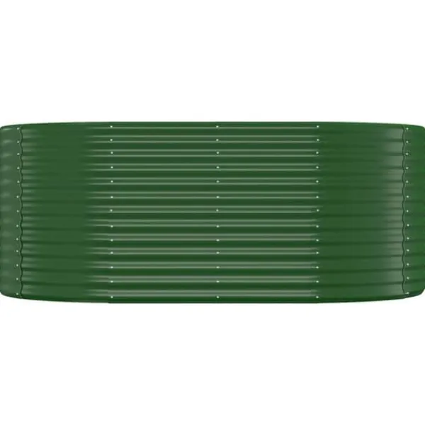 Clearance Upphöjd odlingslåda i pulverlackerat stål | Färg: Grön | Storlek: 175x100x68 cm Plantningsbænke