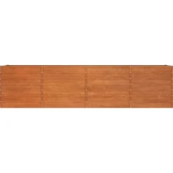 Plantningsbænke^Upphöjd odlingslåda i rosttrögt stål | Storlek: 320x80x77 cm | Färg: Brunt