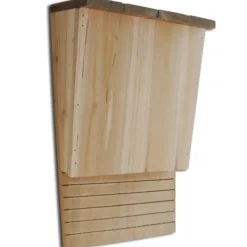 New Uppsättning av fladdermushus i trä - Ekologiska bostäder för fladdermöss | Storlek: 22x12x34 cm | Antal: 4 st Til Fugle & Småvildt