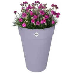 Krukker & Plantebeholdere^Urtepotte - Elho - Loft Urban Rund - Højde 35 - Lilla - L 34 x B 33,5 x H 45 cm - Udendørs - 100% genbrugt