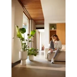 Sale Urtepotte - Elho - Vibes Fold Coupe - Hvid - L 30 x B 29,5 x H 45 cm - Indendørs - 100% genbrugt Krukker & Plantebeholdere