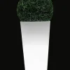 Clearance Urtepotte med LED-belysning 80 cm høj – hvid Krukker & Plantebeholdere