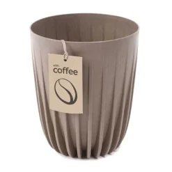 Clearance Urtepotte Strippet ECO kaffe latte 19xh23 Krukker & Plantebeholdere