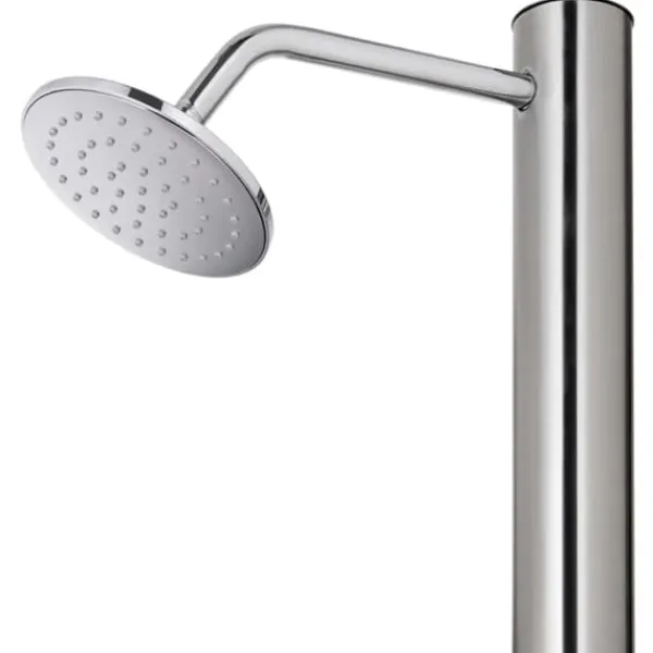 Discount Utedusch med huvuddusch och fotkran - Rostfritt stål | Höjd: 215 cm Spa & Udendørsbad
