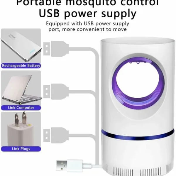 Online UV Attraktion Light Mosquito Killer USB Elektrisk Bug Zapper Skadedyrsfælder