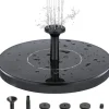 Best Vand Springvand Soldrevet 13cm Solar Springvand Vandfontæne Udendørs Sort Springvand & Damme