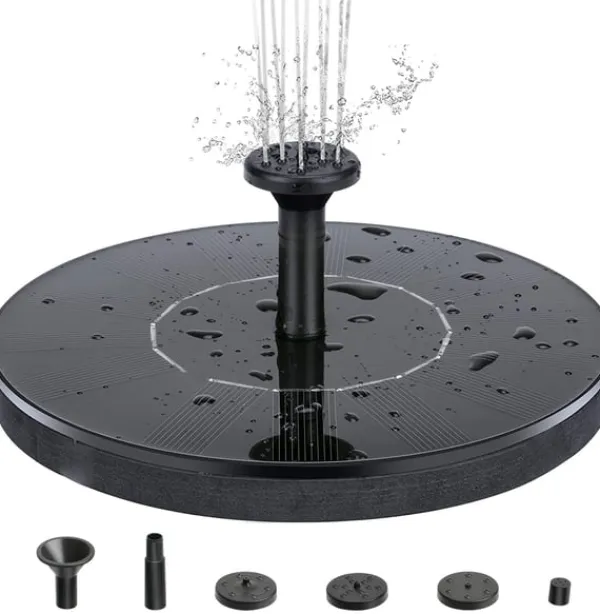 Best Vandfontæne solcelledrevet 13 cm Sort Springvand & Damme