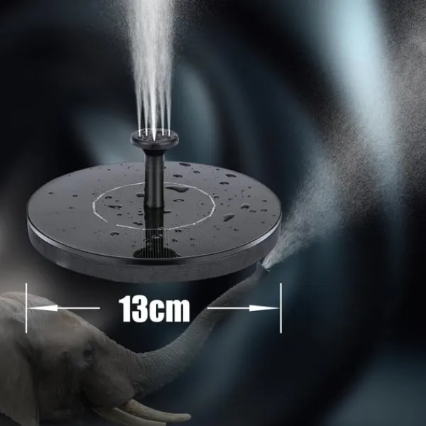 Best Vandfontæne solcelledrevet 13 cm Sort Springvand & Damme