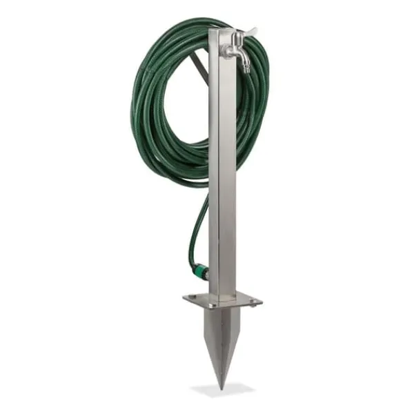 Best Vandhane med slangeholder, 66x30x15 cm, Sølv Vanding