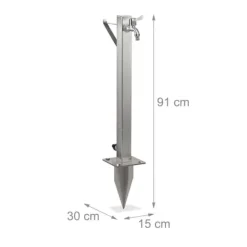 Best Vandhane med slangeholder, 66x30x15 cm, Sølv Vanding