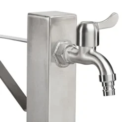 Best Vandhane med slangeholder, 66x30x15 cm, Sølv Vanding