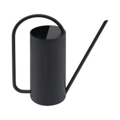 Best Vandkande - Rustfrit stål 201 - Lang tud - 1,4 L - Til stue- og hængeplanter - Bund Ø10 cm - Sort Vanding