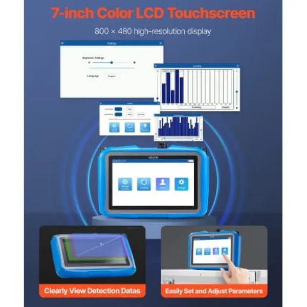 Lækagedetektorer^Vandlækagedetektor, 220x150x50 mm, LCD-touchskærm, indendørs VVS-detektion