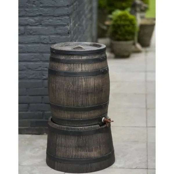 Best Vandopsamler - NATURE - Tønde - 50 liter - Rotationsstøbt PE - Tilbehør inkluderet Regntønder