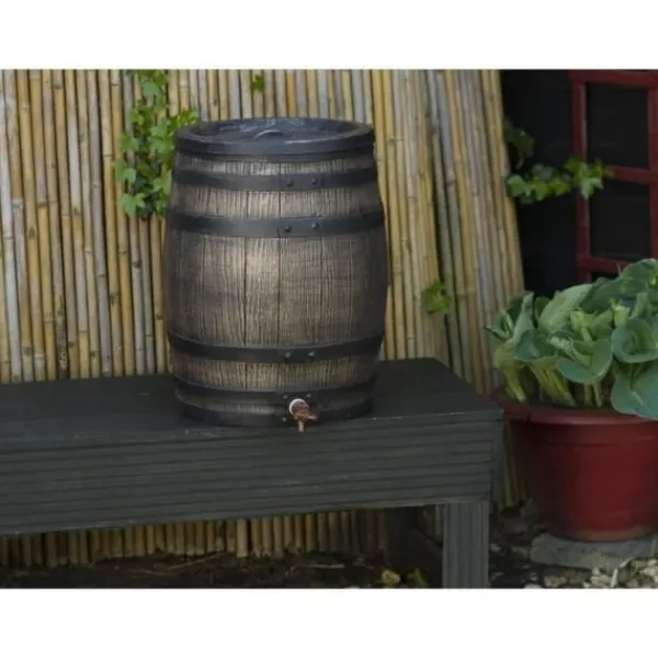Best Vandopsamler - NATURE - Tønde - 50 liter - Rotationsstøbt PE - Tilbehør inkluderet Regntønder