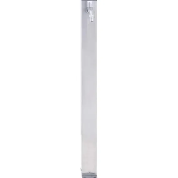 Vanding^Vandsøjle i rustfrit stål - 60 cm firkantet | Farve: Sølv | Størrelse: 60 cm