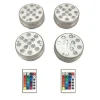 New Vandtætte RGB LED poollamper 4-pak med fjernbetjening Pool- & Spatilbehør