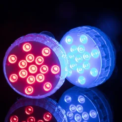 New Vandtætte RGB LED poollamper 4-pak med fjernbetjening Pool- & Spatilbehør