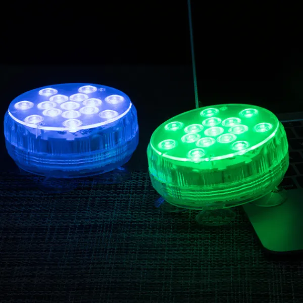 New Vandtætte RGB LED poollamper 4-pak med fjernbetjening Pool- & Spatilbehør