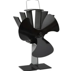 New Varmedrevet ovnventilator 3 blade sort - Brændeovnsventilator - Brændeovnsventilatorer - Home & Living Tilbehør Til Brændeovne & Pejse