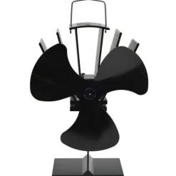New Varmedrevet ovnventilator 3 blade sort - Brændeovnsventilator - Brændeovnsventilatorer - Home & Living Tilbehør Til Brændeovne & Pejse