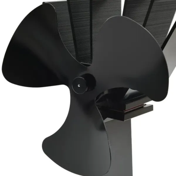 New Varmedrevet ovnventilator 3 blade sort - Brændeovnsventilator - Brændeovnsventilatorer - Home & Living Tilbehør Til Brændeovne & Pejse