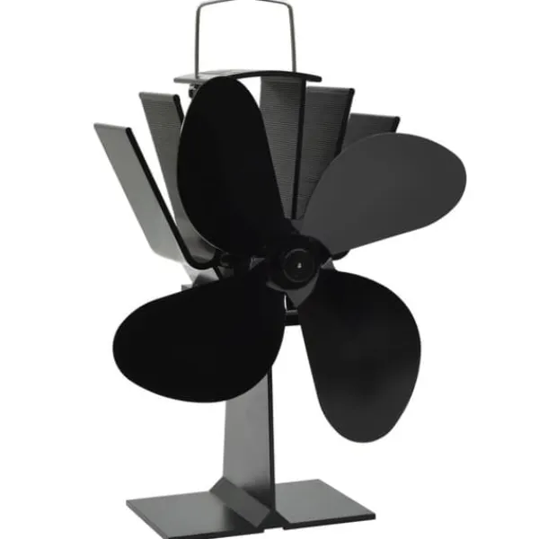 Discount Varmedrevet ovnventilator 4 blade sort - Brændeovnsventilator - Brændeovnsventilatorer - Home & Living Tilbehør Til Brændeovne & Pejse