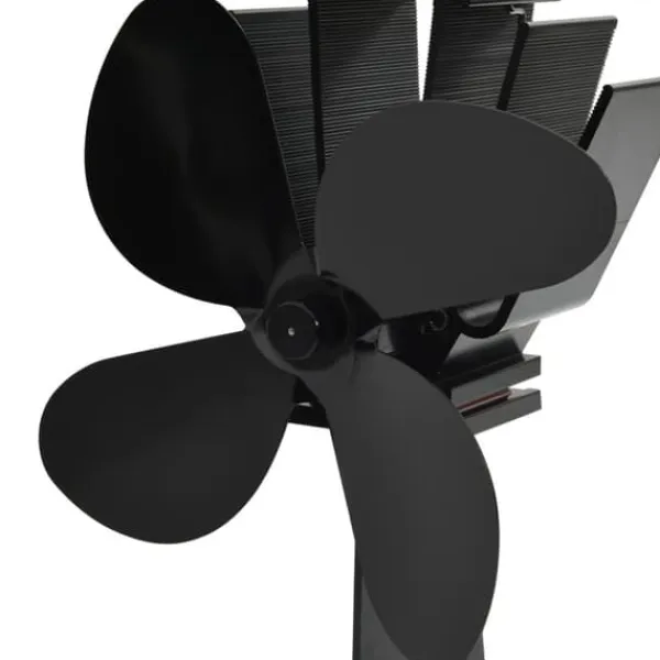 Discount Varmedrevet ovnventilator 4 blade sort - Brændeovnsventilator - Brændeovnsventilatorer - Home & Living Tilbehør Til Brændeovne & Pejse