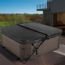 Outlet Varmtvandskar Coverløfter, Justerbar, 80x160x125 cm, Sort, Aluminium Spa & Udendørsbad